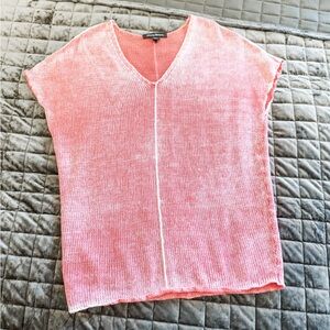 Tommy Bahama Coral Short Sleeve Sweater Top, Size Small